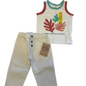 Cream and white top and